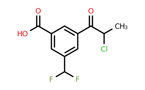 1803725-43-0 | 3-(2-Chloropropanoyl)-5-(difluoromethyl)benzoic acid