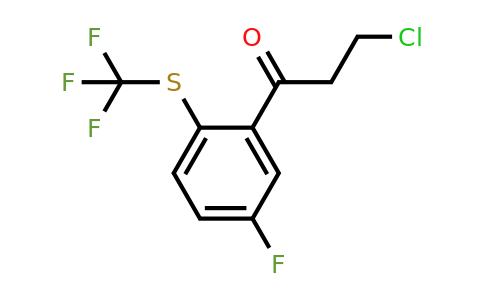 1803727-86-7 | 3-Chloro-1-(5-fluoro-2-(trifluoromethylthio)phenyl)propan-1-one