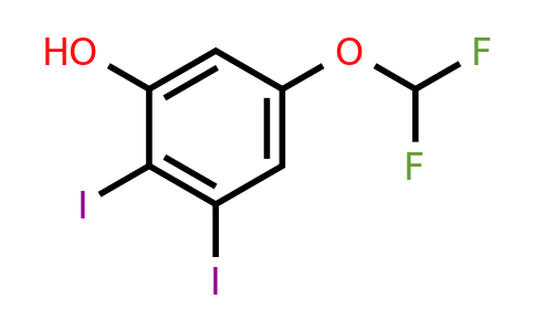 1803729-28-3 | 5-Difluoromethoxy-2,3-diiodophenol