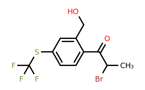 1803729-89-6 | 2-(2-Bromopropanoyl)-5-(trifluoromethylthio)benzylalcohol