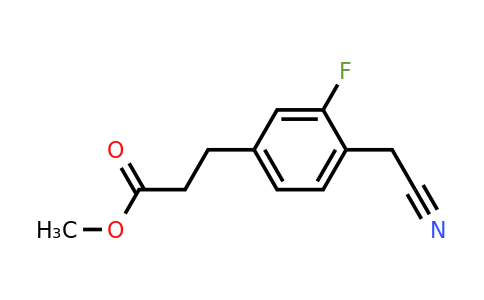 1803730-81-5 | Methyl 3-(4-(cyanomethyl)-3-fluorophenyl)propanoate