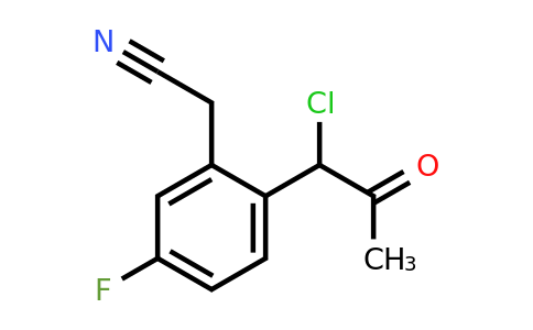 1803731-26-1 | 2-(1-Chloro-2-oxopropyl)-5-fluorophenylacetonitrile