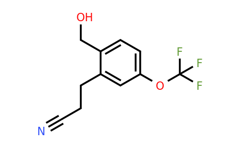 1803734-23-7 | 3-(2-(Hydroxymethyl)-5-(trifluoromethoxy)phenyl)propanenitrile