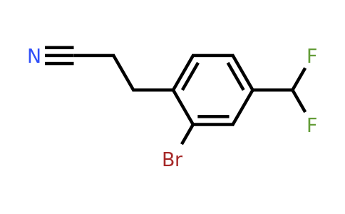 1803741-70-9 | 3-(2-Bromo-4-(difluoromethyl)phenyl)propanenitrile