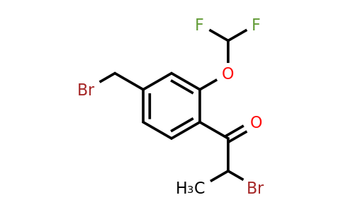 1803744-17-3 | 2-Bromo-1-(4-(bromomethyl)-2-(difluoromethoxy)phenyl)propan-1-one