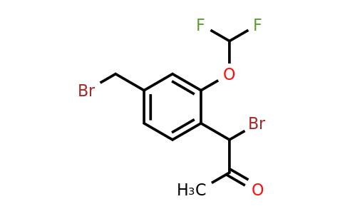 1803744-37-7 | 1-Bromo-1-(4-(bromomethyl)-2-(difluoromethoxy)phenyl)propan-2-one