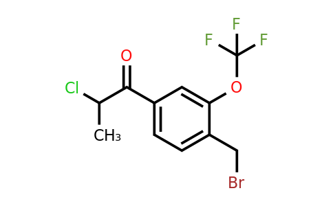 1803749-51-0 | 1-(4-(Bromomethyl)-3-(trifluoromethoxy)phenyl)-2-chloropropan-1-one
