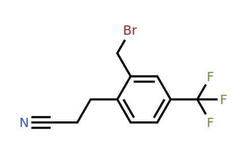 1803750-01-7 | 3-(2-(Bromomethyl)-4-(trifluoromethyl)phenyl)propanenitrile