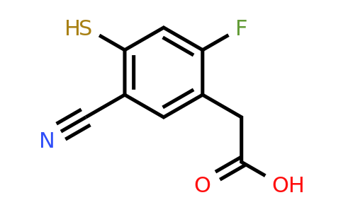 1803750-20-0 | 5-Cyano-2-fluoro-4-mercaptophenylacetic acid