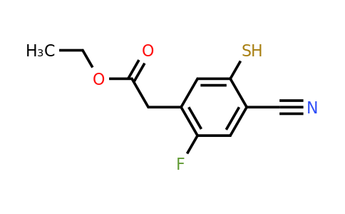1803750-35-7 | Ethyl 4-cyano-2-fluoro-5-mercaptophenylacetate
