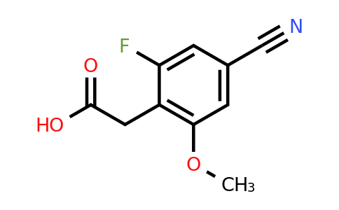 1803751-15-6 | 4-Cyano-2-fluoro-6-methoxyphenylacetic acid