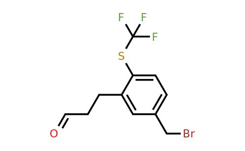 1803751-34-9 | 3-(5-(Bromomethyl)-2-(trifluoromethylthio)phenyl)propanal