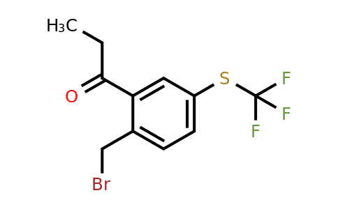 1803751-44-1 | 1-(2-(Bromomethyl)-5-(trifluoromethylthio)phenyl)propan-1-one