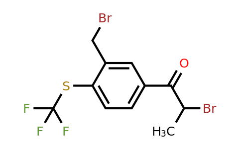 1803751-71-4 | 2-Bromo-1-(3-(bromomethyl)-4-(trifluoromethylthio)phenyl)propan-1-one