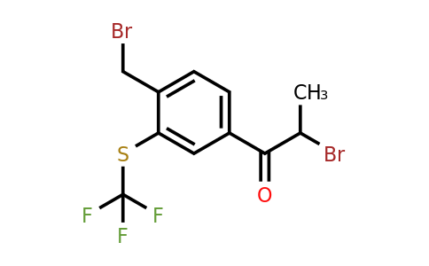 1803751-77-0 | 2-Bromo-1-(4-(bromomethyl)-3-(trifluoromethylthio)phenyl)propan-1-one