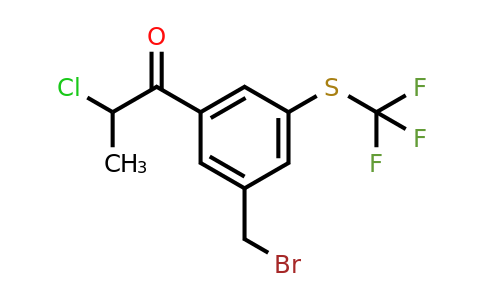 1803751-90-7 | 1-(3-(Bromomethyl)-5-(trifluoromethylthio)phenyl)-2-chloropropan-1-one
