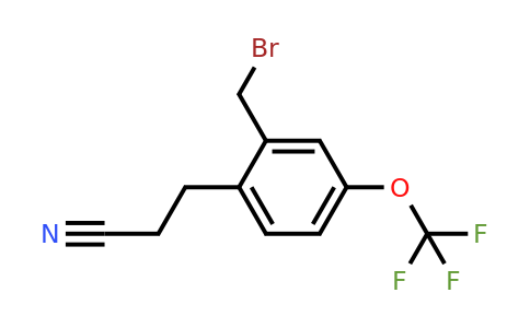 1803752-08-0 | 3-(2-(Bromomethyl)-4-(trifluoromethoxy)phenyl)propanenitrile