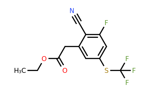 1803753-35-6 | Ethyl 2-cyano-3-fluoro-5-(trifluoromethylthio)phenylacetate