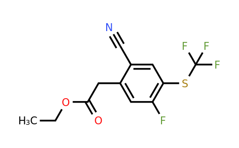 1803753-41-4 | Ethyl 2-cyano-5-fluoro-4-(trifluoromethylthio)phenylacetate