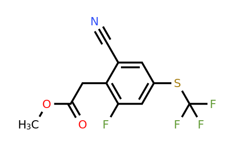 1803753-44-7 | Methyl 2-cyano-6-fluoro-4-(trifluoromethylthio)phenylacetate