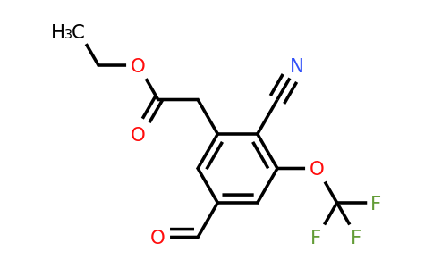 1803755-45-4 | Ethyl 2-cyano-5-formyl-3-(trifluoromethoxy)phenylacetate