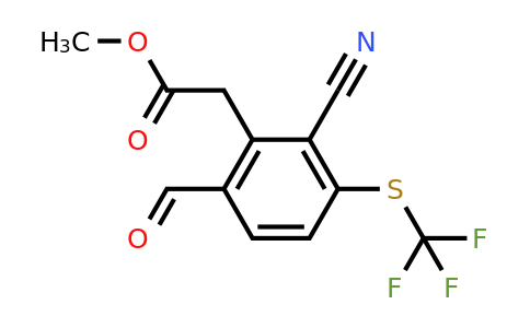 1803755-81-8 | Methyl 2-cyano-6-formyl-3-(trifluoromethylthio)phenylacetate