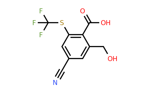1803755-88-5 | 4-Cyano-2-hydroxymethyl-6-(trifluoromethylthio)benzoic acid