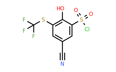 1803756-75-3 | 5-Cyano-2-hydroxy-3-(trifluoromethylthio)benzenesulfonyl chloride