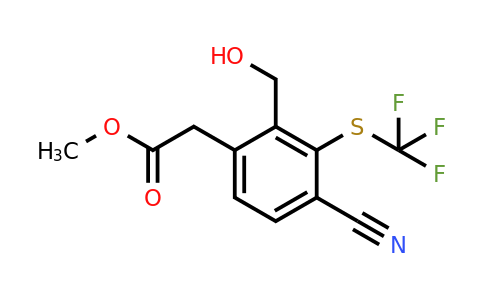 1803756-94-6 | Methyl 4-cyano-2-hydroxymethyl-3-(trifluoromethylthio)phenylacetate