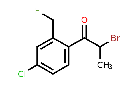 1803760-11-3 | 2-Bromo-1-(4-chloro-2-(fluoromethyl)phenyl)propan-1-one