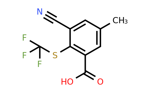 1803763-32-7 | 3-Cyano-5-methyl-2-(trifluoromethylthio)benzoic acid