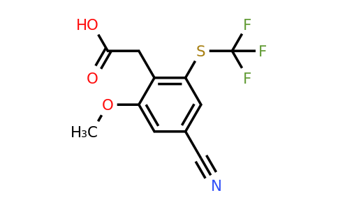1803764-12-6 | 4-Cyano-2-methoxy-6-(trifluoromethylthio)phenylacetic acid