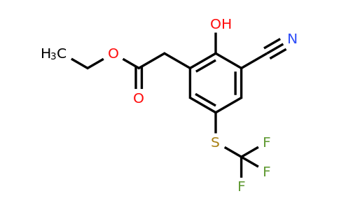 1803764-75-1 | Ethyl 3-cyano-2-hydroxy-5-(trifluoromethylthio)phenylacetate