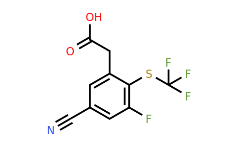 1803766-40-6 | 5-Cyano-3-fluoro-2-(trifluoromethylthio)phenylacetic acid