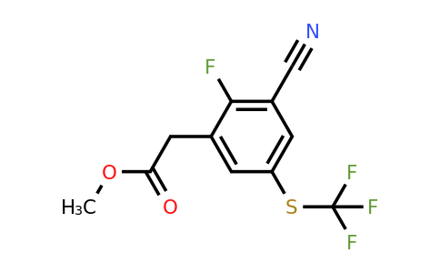 1803766-63-3 | Methyl 3-cyano-2-fluoro-5-(trifluoromethylthio)phenylacetate