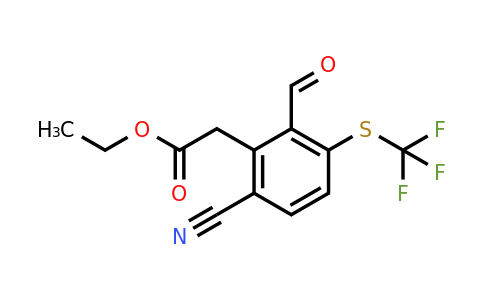 1803769-47-2 | Ethyl 6-cyano-2-formyl-3-(trifluoromethylthio)phenylacetate