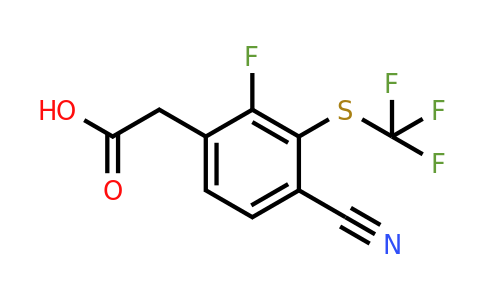 1803769-50-7 | 4-Cyano-2-fluoro-3-(trifluoromethylthio)phenylacetic acid
