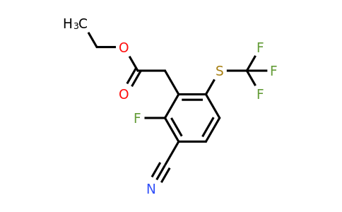 1803769-72-3 | Ethyl 3-cyano-2-fluoro-6-(trifluoromethylthio)phenylacetate