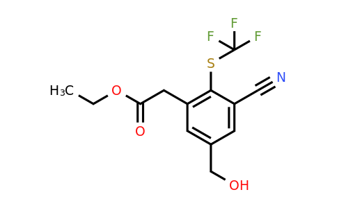 1803774-68-6 | Ethyl 3-cyano-5-hydroxymethyl-2-(trifluoromethylthio)phenylacetate