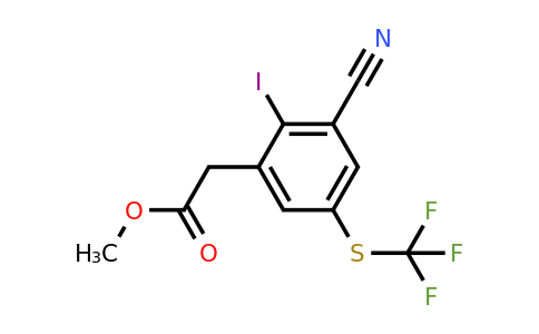 1803774-86-8 | Methyl 3-cyano-2-iodo-5-(trifluoromethylthio)phenylacetate