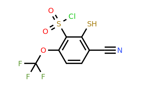 1803779-12-5 | 3-Cyano-2-mercapto-6-(trifluoromethoxy)benzenesulfonylchloride