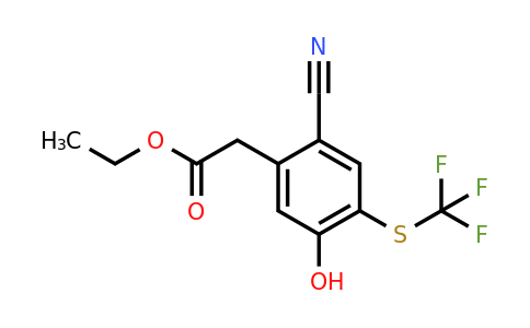 1803779-62-5 | Ethyl 2-cyano-5-hydroxy-4-(trifluoromethylthio)phenylacetate