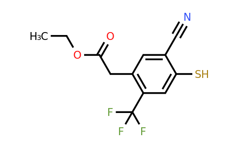 1803780-97-3 | Ethyl 5-cyano-4-mercapto-2-(trifluoromethyl)phenylacetate