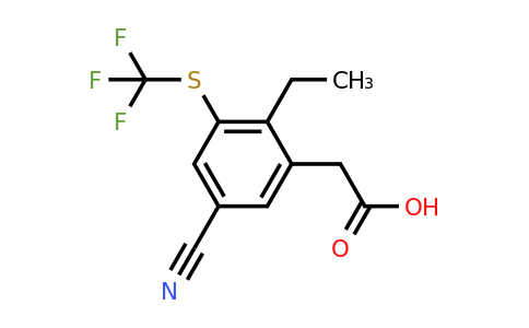 1803781-56-7 | 5-Cyano-2-ethyl-3-(trifluoromethylthio)phenylacetic acid