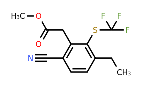 1803781-83-0 | Methyl 6-cyano-3-ethyl-2-(trifluoromethylthio)phenylacetate