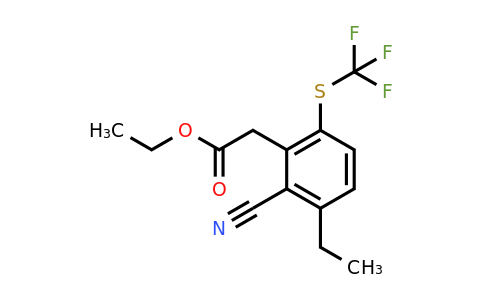 1803783-66-5 | Ethyl 2-cyano-3-ethyl-6-(trifluoromethylthio)phenylacetate