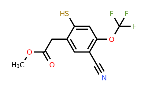 1803785-27-4 | Methyl 5-cyano-2-mercapto-4-(trifluoromethoxy)phenylacetate