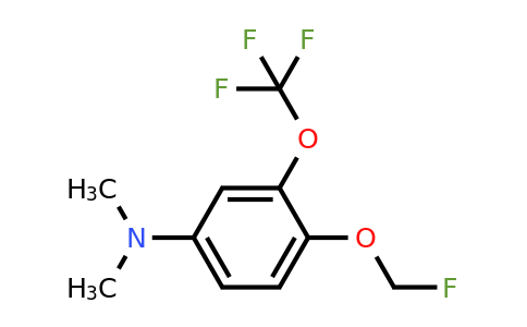 1803785-54-7 | 1-Dimethylamino-4-fluoromethoxy-3-(trifluoromethoxy)benzene