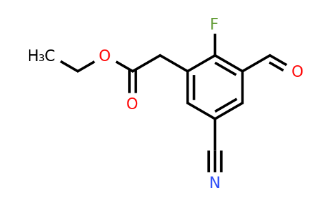 1803787-87-2 | Ethyl 5-cyano-2-fluoro-3-formylphenylacetate
