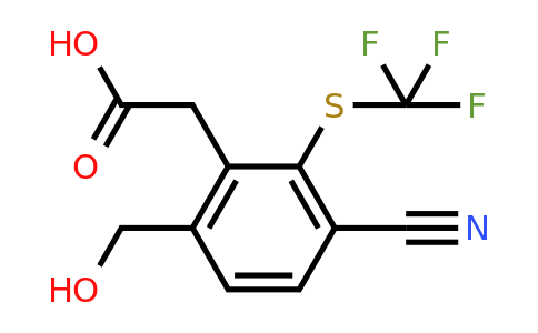 1803791-37-8 | 3-Cyano-6-hydroxymethyl-2-(trifluoromethylthio)phenylacetic acid